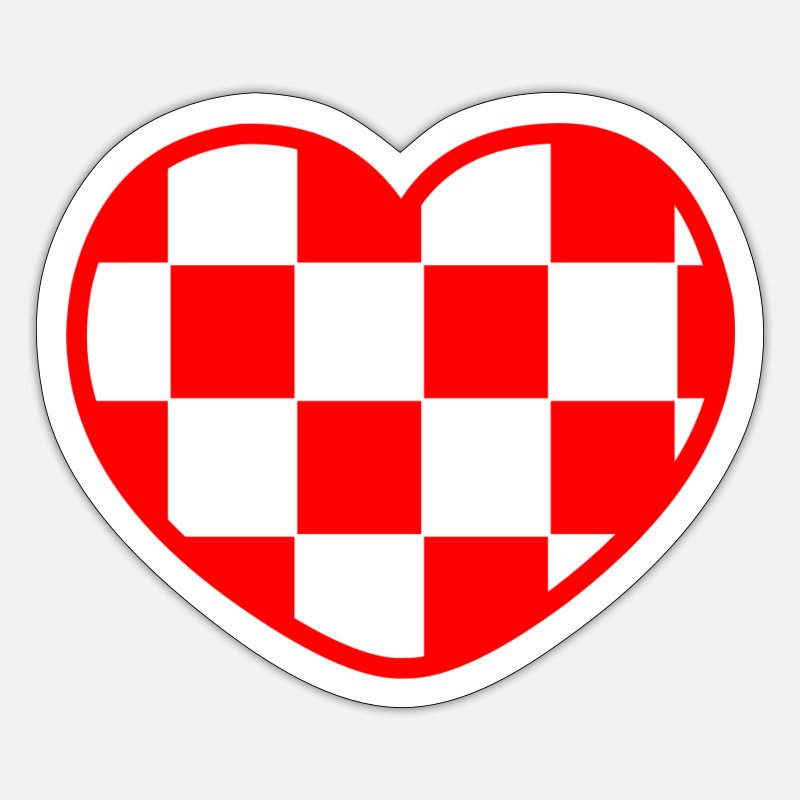 hartje noord brabantse vlag noord brabant sticker 1